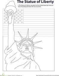 Color The Statue Of Liberty Worksheet Education Com American Symbols American Symbols Unit National Symbols