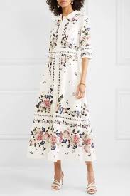 White Kasia Belted Floral Print Cotton Poplin Midi Dress Erdem Floral Dresses Short Floral Dress Casual Red Floral Dress