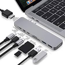 The macbook air and macbook pro (non touch bar) features two ports. Amazon Com Hyperdrive Mac Usb C Hub Adapter Sanho Usb Type C Multi Port Hub Macbook Pro 2019 2018 2016 Macbook Air 8 In 2 Dongle W Thunderbolt 3 Usb C 100w Pd 4k Hdmi Minidp Microsd Sd Card