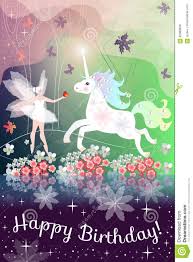 Schöne animierte gifs alles gute zum geburtstag zu sagen. Alles Gute Zum Geburtstag Schone Grusskarte Mit Feenhaftem Madchen Und Einhorn Im Magischen Wald Stock Abbildung Illustration Von Fairytale Reflexion 92989848