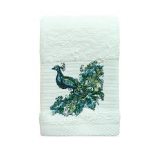 Bacova Peacock Fingertip Towel Decorative Towels Fingertip Towels Towel
