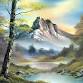 Bob Ross Wet-on-Wet Oil Painting: Mountain Splendor