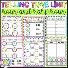 telling time worksheets 1st grade teaching resources tpt