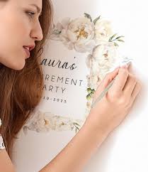 Retirement Guest Book Alt, White Peony Guest Book Canvas to Sign,  Retirement Party Decor, Retirement Gift for Coworker, Retirement Gift Idea 