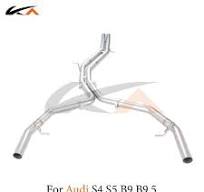 KA Catback Exhaust For Audi S4 S5 B9 B9.5 3.0T Steel Straight Pipe rear  section