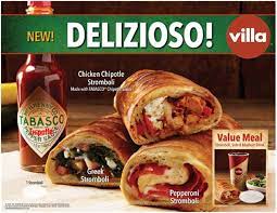 Check spelling or type a new query. New Chicken Chipotle Stromboli Joins Villa Italian Kitchen Menu Villa Italian Kitchen
