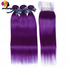Enjoy fast delivery, best quality and cheap price. Remyblue Purple Pre Colored Human Hair Weave Bundles With Closure Brazilian Straight Hair Bundles With Closure Remy Hair Bundles Buy At The Price Of 97 31 In Aliexpress Com Imall Com
