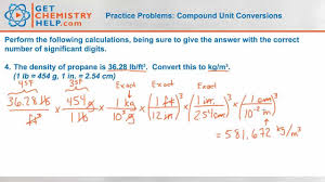 chemistry practice problems compound unit conversions