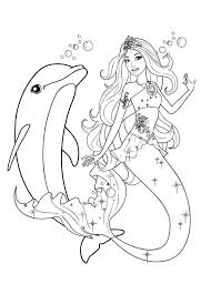 37+ dolphin coloring pages for adults for printing and coloring. Barbie Mermaid And Dolphin Coloring Page Free Printable Coloring Pages For Kids