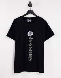 Sixth June moon print t-shirt in black | ASOS