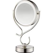 Conair Round Shaped Led Double Sided Lighted Makeup Mirror With 3 Way Touch Control And Built In Ubs Port Cli Makeup Mirror With Lights Mirror Makeup Mirror