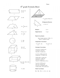 12 Math Formula Worksheet Chart Sheet Com Math Formula Chart Math Formulas 8th Grade Math