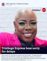 Woman pleads for Government intervention in Trinbago Express Shipping  impasse Customers of Trinbago Express have been unable to claim cargo  shipped from abroad — personal items, business goods, household items,  barrels from