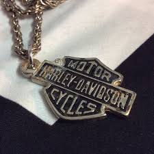 10k tri color gold harley davidson pendant necklace 0.9g dollars4servicedogs. Necklace Harley Davidson Logo Pendant Oxidized Fancy Chain Boardwalk Vintage