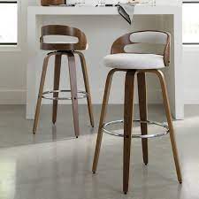 george oliver lachance mid century modern low back bentwood frame 30 swivel bar stool reviews wayfair stools kitchen island living spaces