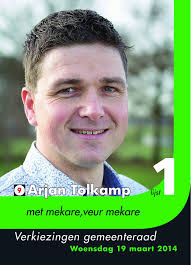 Net zoals Arjan Tolkamp uit IJzerlo zijn wij lokaal geworteld met  kandidaten en vrijwilligers uit iedere kern of buurtschap, en met uw stem  op 19 maart blijven het CDA de grootste lokale