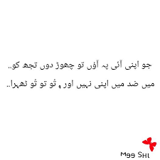 Zid Mein Kisi Ki B Nhi Hon Poetry Feelings Love Poetry Urdu Urdu Poetry