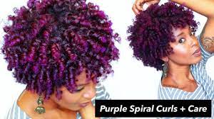 Abodhu 32 pieces hair curlers spiral curls wave styles hair rollers no heat spiral curls magic curler spiral wave formers styling kit with styling hook for long medium short hair (30 cm/11.8 inch) 3.7 out of 5 stars. Purple Spiral Curls Natural Hair Askproy Youtube