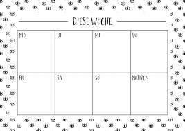 Vorlagen für wochen raporte / wochenkalender 2020 als pdf vorlagen zum ausdrucken : Https Xn Wunderschneschaos 7zb De Wochenplan Freebie