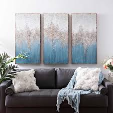 Click on image to select size & frame. Turquoise Crystal Canvas Art Prints Set Of 3 Kirklands