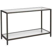 There are 465 glass sofa table for sale on etsy, and they cost $162.91 on average. Studio Designs 47 Wide Pewter Finish Glass Console Table 9d920 Lamps Plus