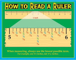 The distance between any two large numbered lines is 1 inch. How To Read A Ruler Homeschool Math Teaching Fractions Education Math