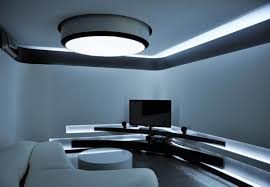 Modern Apartment Living Room Design With Full Led Lighting Ideas For Apartment Living Lighting Design Interior Apartment Interior Apartment Living Room Design