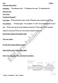 English Worksheets Apollo 13