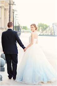 Dip Dye Wedding Dress Trend Adds A Playful Touch Of Color To A Formal Gown Dip Dye Wedding Dress Dye Wedding Dress Light Blue Wedding Dress