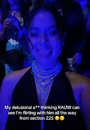 Flirting with Rauw Alejandro at Barclays Center