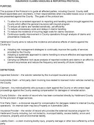 The policy allows the insured policyholder (first party) to claim indemnification from the insurer (second party) in the following cases Insurance Claims Handling Reporting Protocol Pdf Free Download