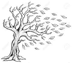 Black And White Outline Fall Tree Clipart Wind Blowing Trees Drawing Trees Blowing Wind Pinterest Tree Drawings Tree Drawing Simple Tree Drawing Leaf Drawing