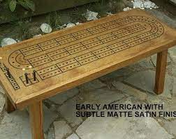 There's also a scoring row if you feel like being competitive. Game Table Cribbage Board Coffee Table Early American Minwax Stain Cribbage Board Gift For Men Cribbage Table Cr Cribbage Table Diy Coffee Table Cribbage