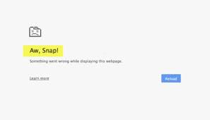 The error i get is: How To Fix Aw Snap Error Message In Google Chrome Browser