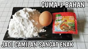 Terigu•skm putih, bisa di ganti 2 sdm gula/sesuai selera•soda kue, boleh ganti baking powder•margarin•garam•air•minyak untuk menggoreng. Cuma 3 Bahan Olahan Tepung Telur Dan Royco Jadi Camilan Sangat Enak Bisa Untuk Ide Jualan Youtube