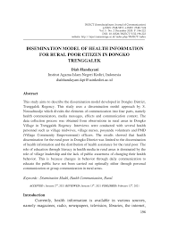Kedua kelompok dasa wisma desa petir sebagaimana dic an tum kesatu untuk melaksanakan tugas sesuai dengan tugas pokok, fungsi dan program kerja. Pdf Disemination Model Of Health Information For Rural Poor Citizen In Dongko Trenggalek