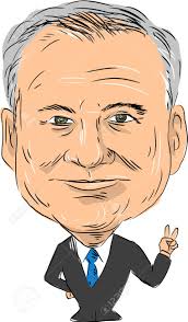Caricature Illustration Of Timothy Michael "Tim" Kaine, American Attorney,  Politician, Senator And United States Democrat Vice President Candidate  Viewed From Front On Isolated White Background Done In Cartoon Style. Stock  Photo, Picture