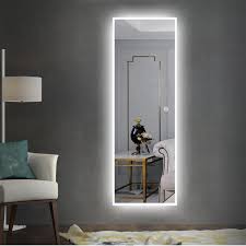 Aoou 6 led lights with lockable jewerly shelves. Full Length 65 Illuminated Rectangle Vanity Led Mirror With Light 64 6 X21 Overstock 29867960