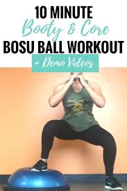 10 Minute Bosu Ball Workout Megan Seelinger Coaching Bosu Ball Workout Bosu Workout Ball Exercises
