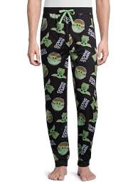 Star Wars Men S Baby Yoda Mandalorian Lounge Pants Walmart Com