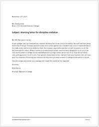 45.2 a lawyer is writing ro a colleague about international environmental law. Violation Of Discipline Warning Letter Word Excel Templates
