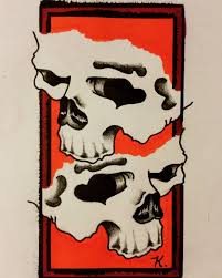 Bored Skull Tattooideas Red Ink Alcohol Drawing Art Black Lines Paper Markers Pecil Bored Skull Tatt Line Art Drawings Art Disney Art Drawings