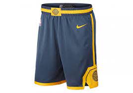 Made from breathable, moisture wicking, poly birds eye mesh, polyester. Nike Nba Golden State Warriors Swingman Shorts Monsoon Blue