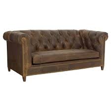 Emerson leather sofa, quick ship your price from. Cr Laine Topeka Rustic Distressed Brown Leather Tufted Chesterfield Sofa 81 W 90 W Kathy Kuo Home
