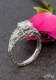Antique Lotus Flower Engagement Ring Greenlakejewelry Antique Style Engagement Rings Vintage Engagement Rings Wedding Bands Vintage Antique Rings