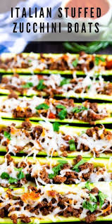 Italian Stuffed Zucchini Boats Recipe Zucchini Boats Ground Beef Recipes For Dinner Zucchini Ground Beef Recipe