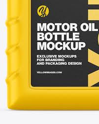 Matte Motor Oil Bottle Mockup In Bottle Mockups On Yellow Images Object Mockups