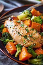 When busy weeknights get stressful, the last thing you want to do is cook a long and intricate meal. Sheet Pan Maple Glazed Chicken With Sweet Potatoes Eatwell101