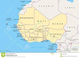 Saint ignace et l'afrique de l'ouest. Region De L Afrique De L Ouest Carte Politique Illustration De Vecteur Illustration Du Canari Cordon 109655890