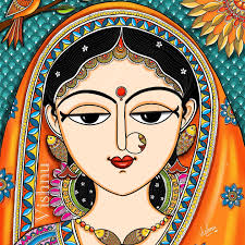 Inspired by the vibrant and varied folk art styles of India, self-taught  artist Vishnuprabha created this enchanting series of digital paintings.  #IndianArt Follow her work here: https://m.facebook.com/vishnuarts/
